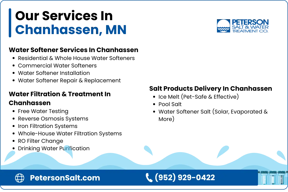 Water softener services and salt delivery in Chanhassen, MN