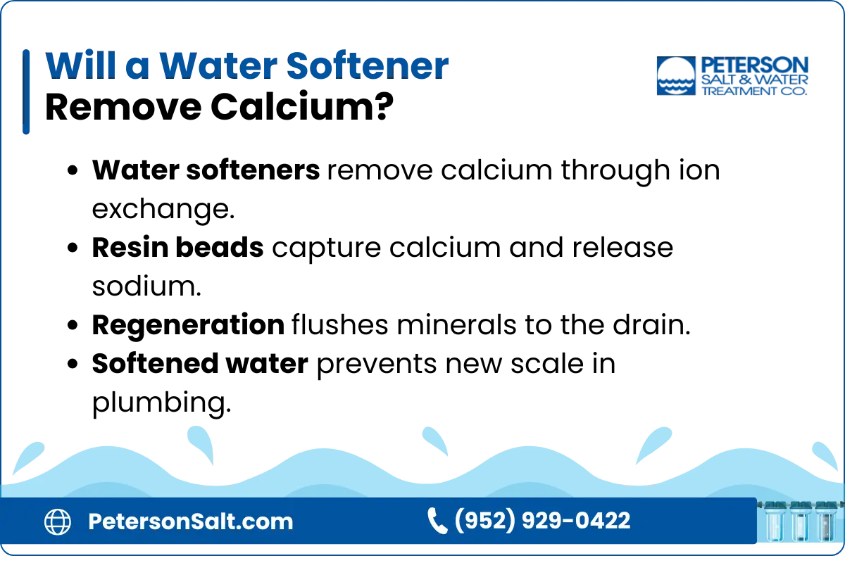Will a Water Softener Remove Calcium? An infographic